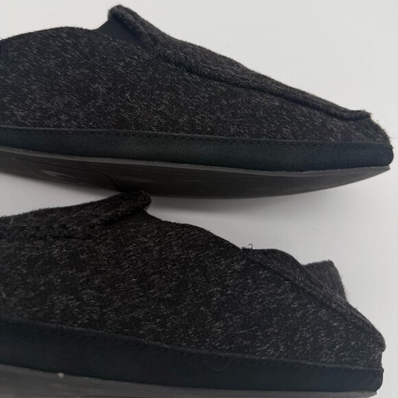 Olukai Moloa Hulu Slippers Mens 10 M Black Gray Wool Slip On Lounge Casual Shoes main image 4